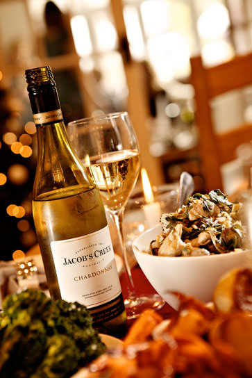Wine and canapés food styling for photo shoot