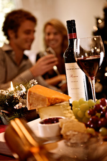 Wine and canapés food styling for photo shoot